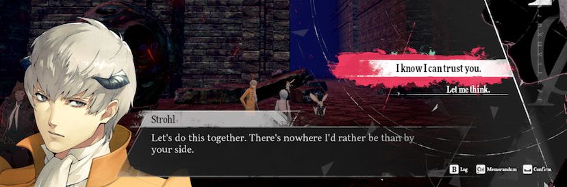 Strohl saying `Let's do this together. There's nowhere I'd rather be than by your side.`